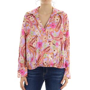 CAMICIA A FIORI LILLA
